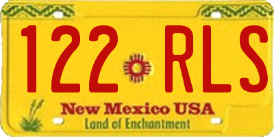 NM license plate 122RLS