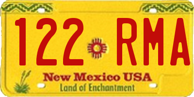 NM license plate 122RMA