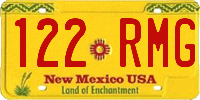 NM license plate 122RMG