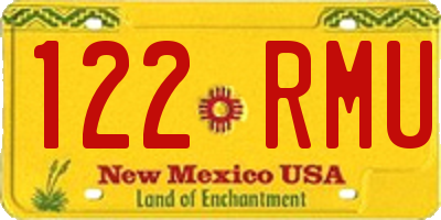 NM license plate 122RMU