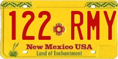 NM license plate 122RMY