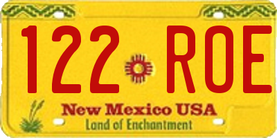 NM license plate 122ROE