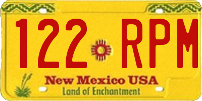 NM license plate 122RPM