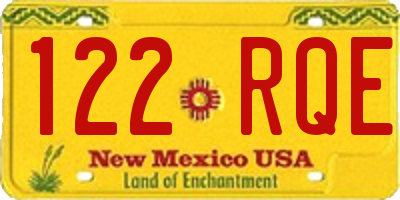 NM license plate 122RQE