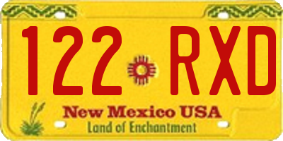 NM license plate 122RXD