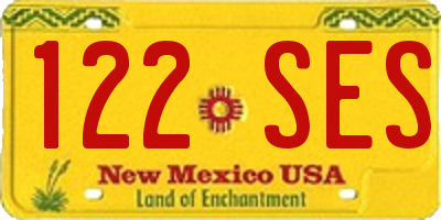 NM license plate 122SES