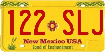 NM license plate 122SLJ