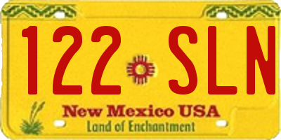 NM license plate 122SLN