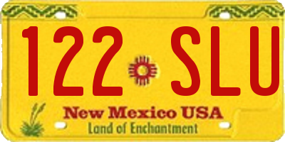 NM license plate 122SLU