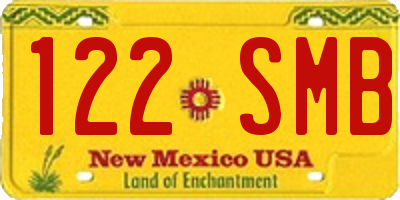 NM license plate 122SMB