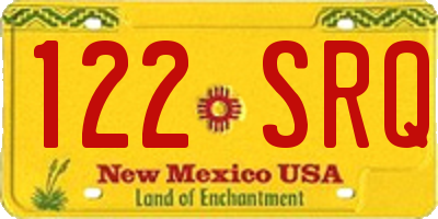 NM license plate 122SRQ