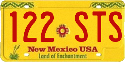 NM license plate 122STS