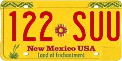 NM license plate 122SUU