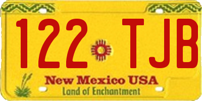 NM license plate 122TJB