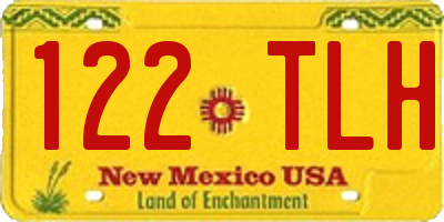 NM license plate 122TLH