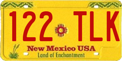 NM license plate 122TLK