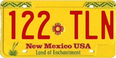 NM license plate 122TLN