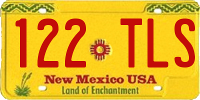 NM license plate 122TLS