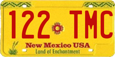 NM license plate 122TMC
