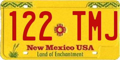 NM license plate 122TMJ
