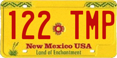 NM license plate 122TMP