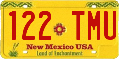 NM license plate 122TMU