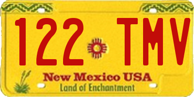 NM license plate 122TMV