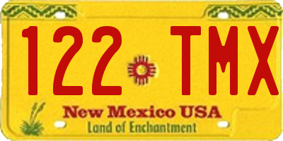 NM license plate 122TMX