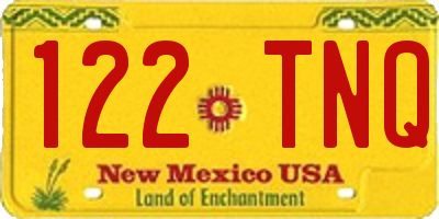 NM license plate 122TNQ