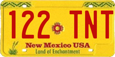 NM license plate 122TNT