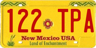NM license plate 122TPA