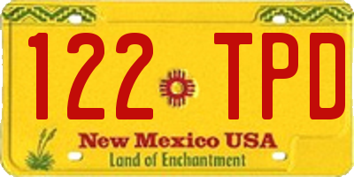 NM license plate 122TPD