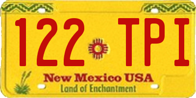 NM license plate 122TPI