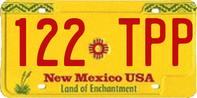 NM license plate 122TPP
