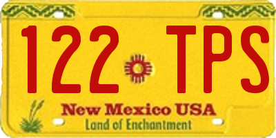 NM license plate 122TPS