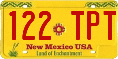 NM license plate 122TPT