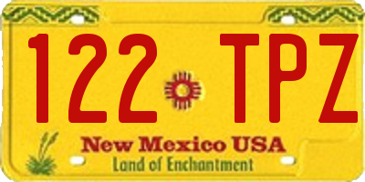 NM license plate 122TPZ