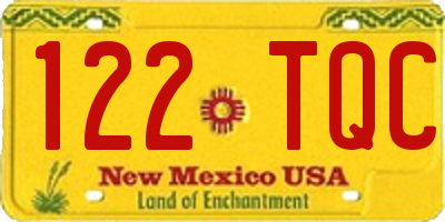NM license plate 122TQC