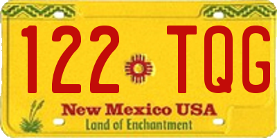 NM license plate 122TQG
