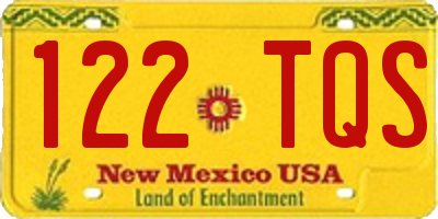 NM license plate 122TQS