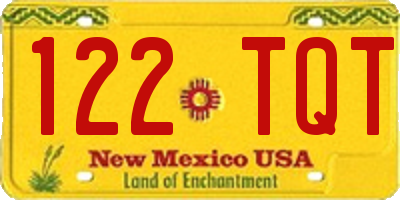 NM license plate 122TQT