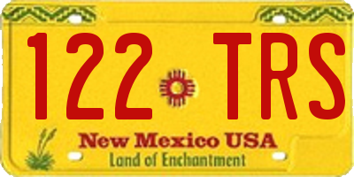 NM license plate 122TRS