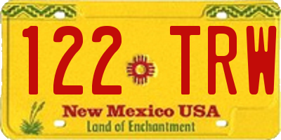 NM license plate 122TRW