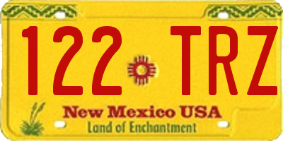 NM license plate 122TRZ