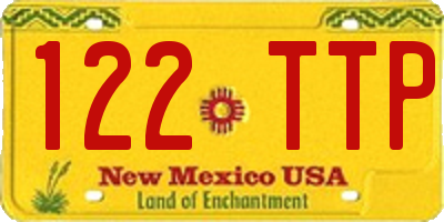 NM license plate 122TTP