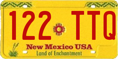 NM license plate 122TTQ