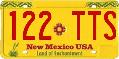 NM license plate 122TTS