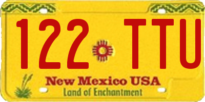 NM license plate 122TTU