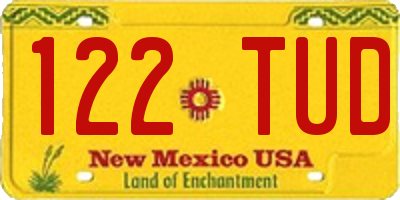 NM license plate 122TUD