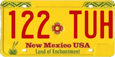 NM license plate 122TUH
